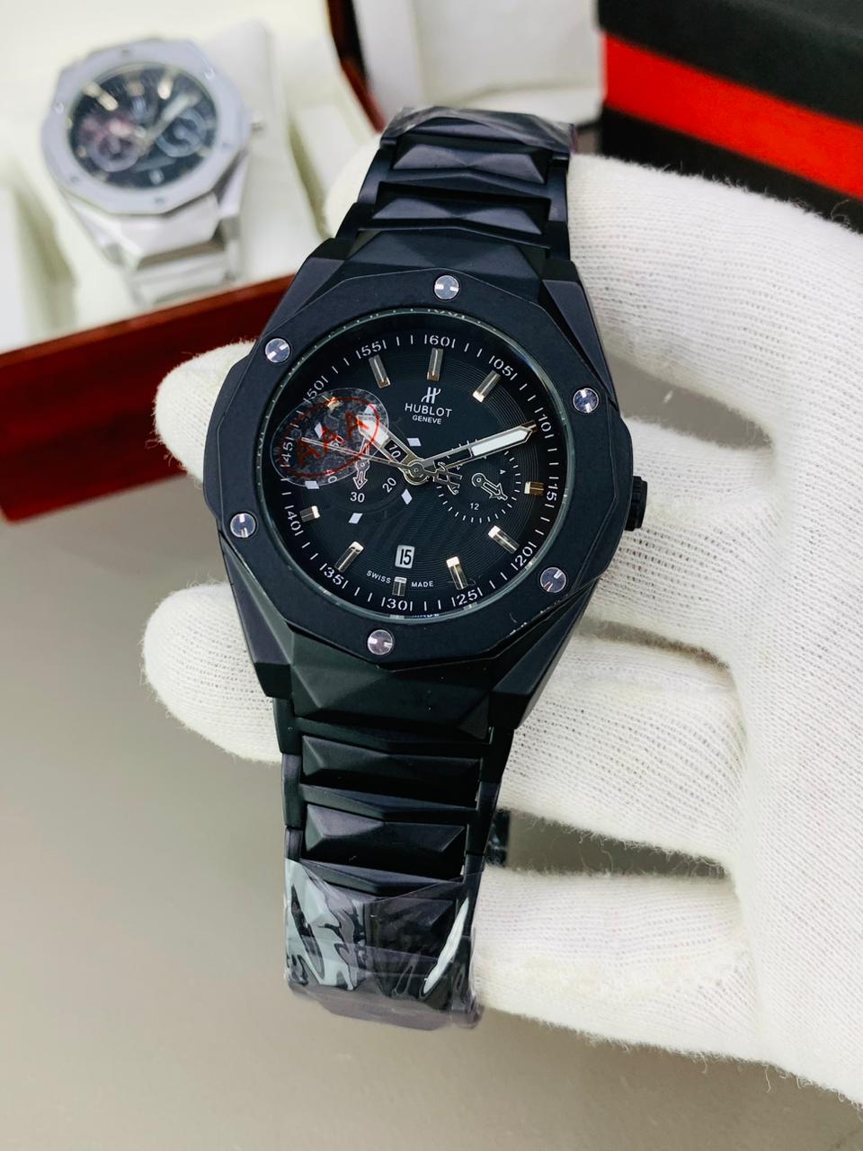 Black Ceramic Watch Hublot Big Bang Integral Style Chronograph