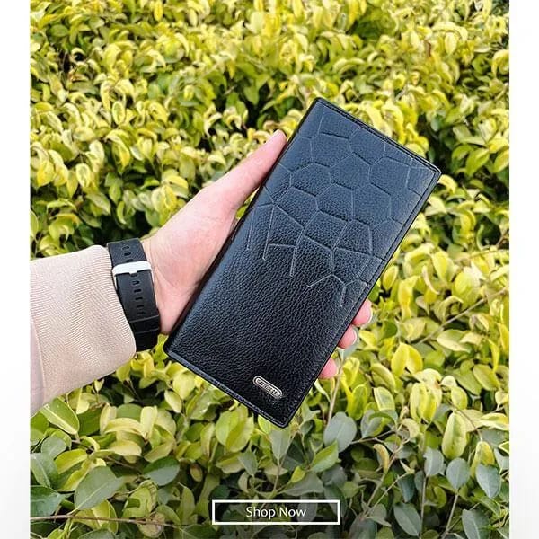 Men's Leather Wallet (Half Crocodile Design)